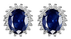 Steely Sapphire Diamond Studs