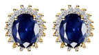 Steely Sapphire Diamond Studs