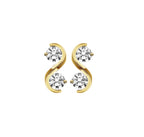 Swirl Cubic Zirconia Baby Earrings