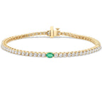Sylvie Emerald Diamond Tennis Bracelet 3.0 ct
