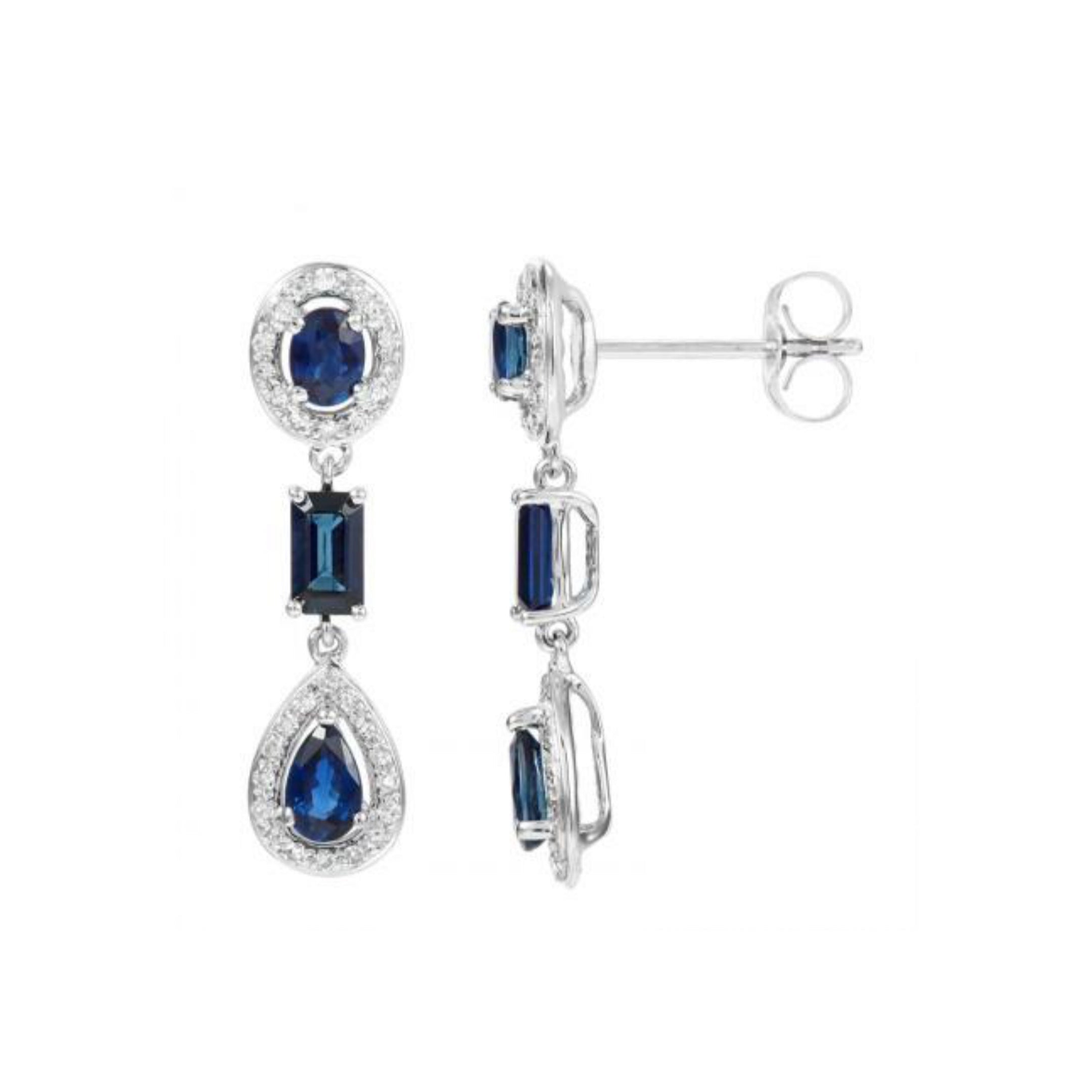 Juliana Sapphire Diamond Earrings