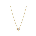 Evelyn Bezel Round Diamond Necklace 0.07 ct.