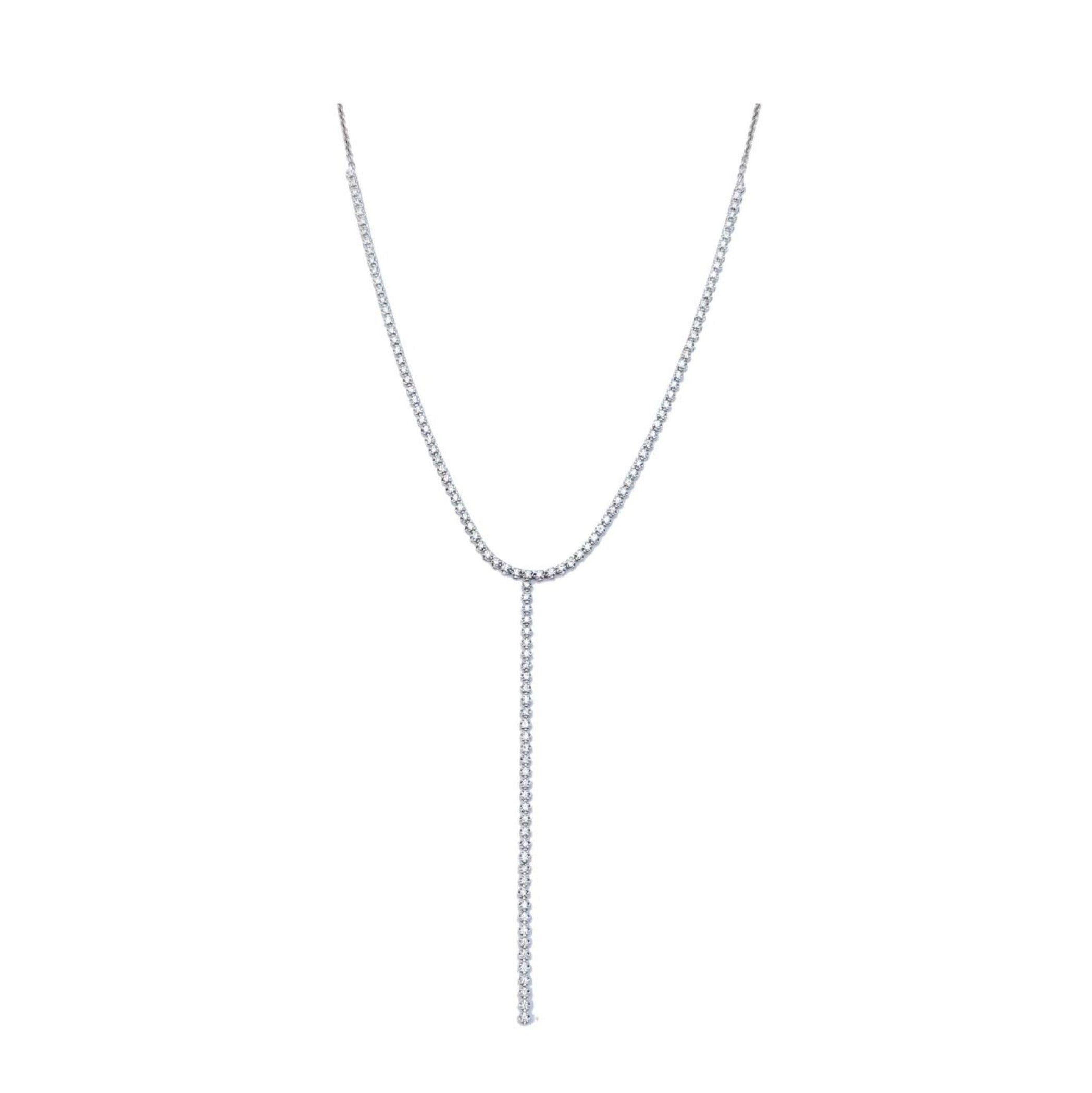 Cecil Half Diamond Lariat Tennis Necklace 1.50 ct.