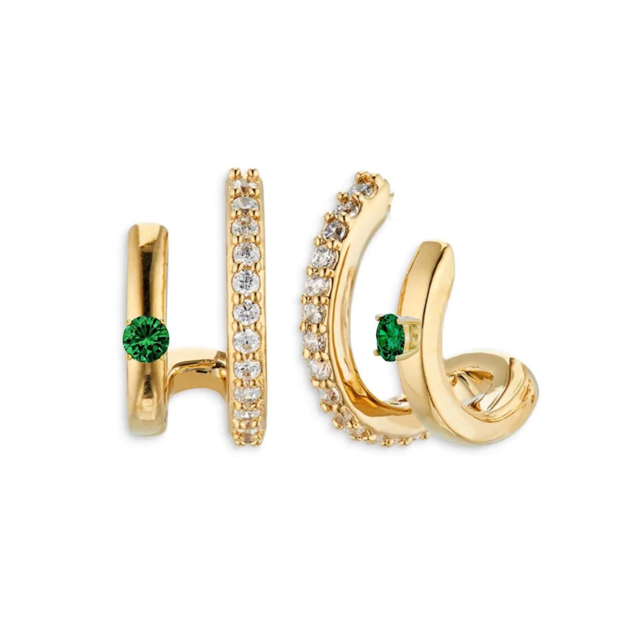 Denisse Emerald Diamond Earrings