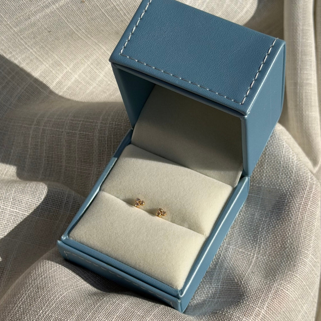 Trillion CZ Baby Earrings