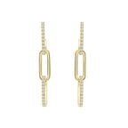 Sally Diamond Paper Clip Earrings