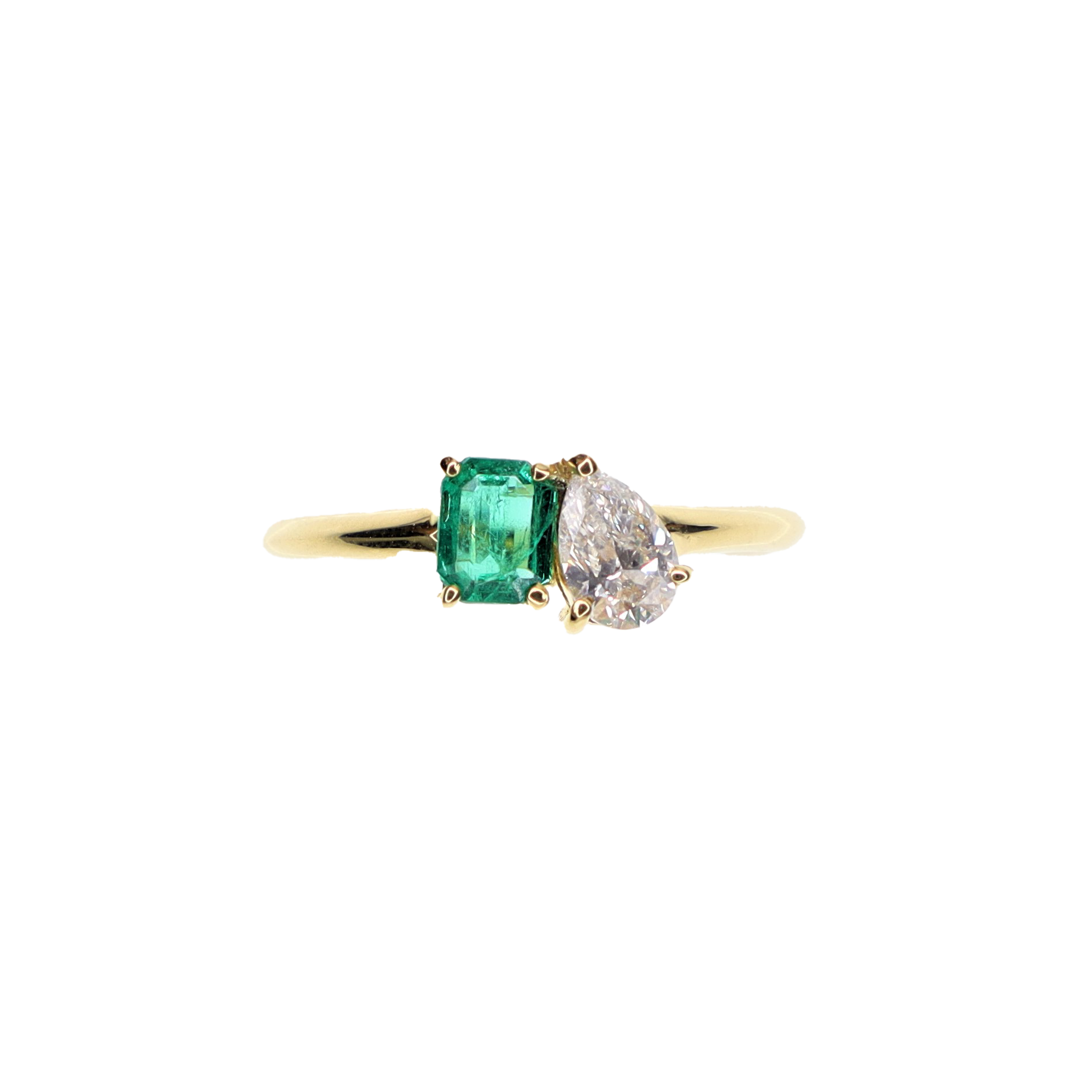 Alexandria Emerald Diamond Ring