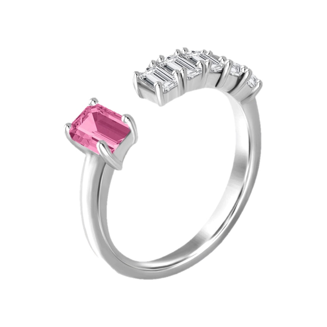 Valerie Pink Sapphire Diamond Ring