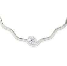 Load image into Gallery viewer, Wavy Silver Collar Necklace with Lab Diamond 2ct
