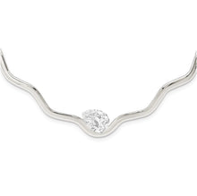 Load image into Gallery viewer, Wavy Silver Collar Necklace with Lab Diamond 2ct
