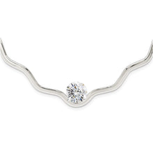 Load image into Gallery viewer, Wavy Silver Collar Necklace with Lab Diamond 3ct
