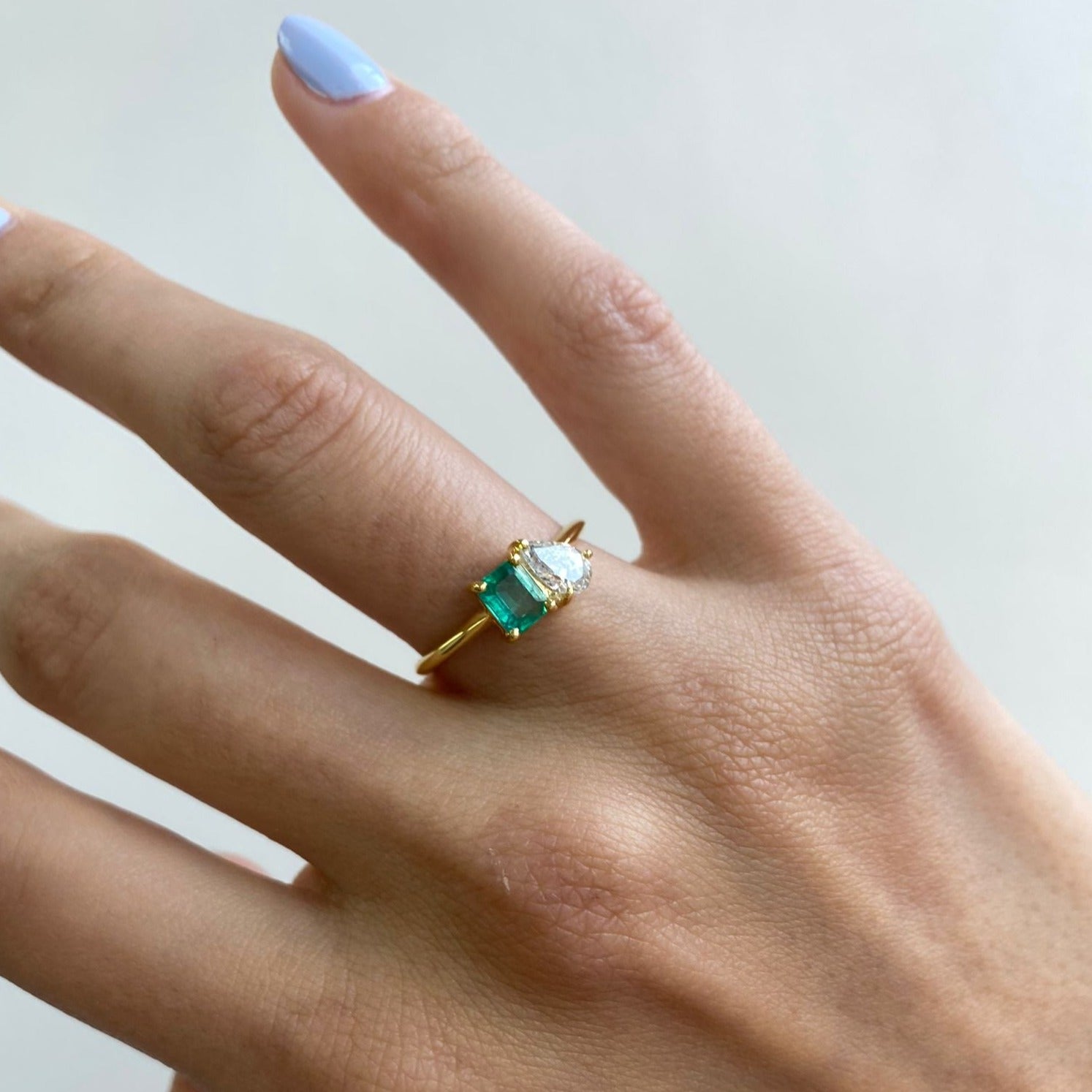 Alexandria Emerald Diamond Ring