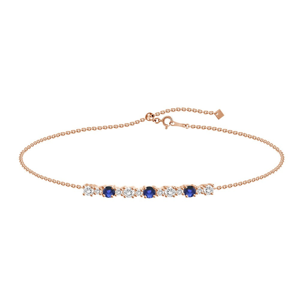 Olympia Diamond Sapphire Bracelet