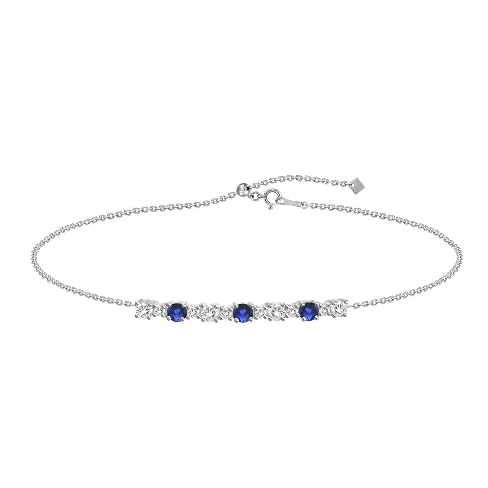 Olympia Diamond Sapphire Bracelet