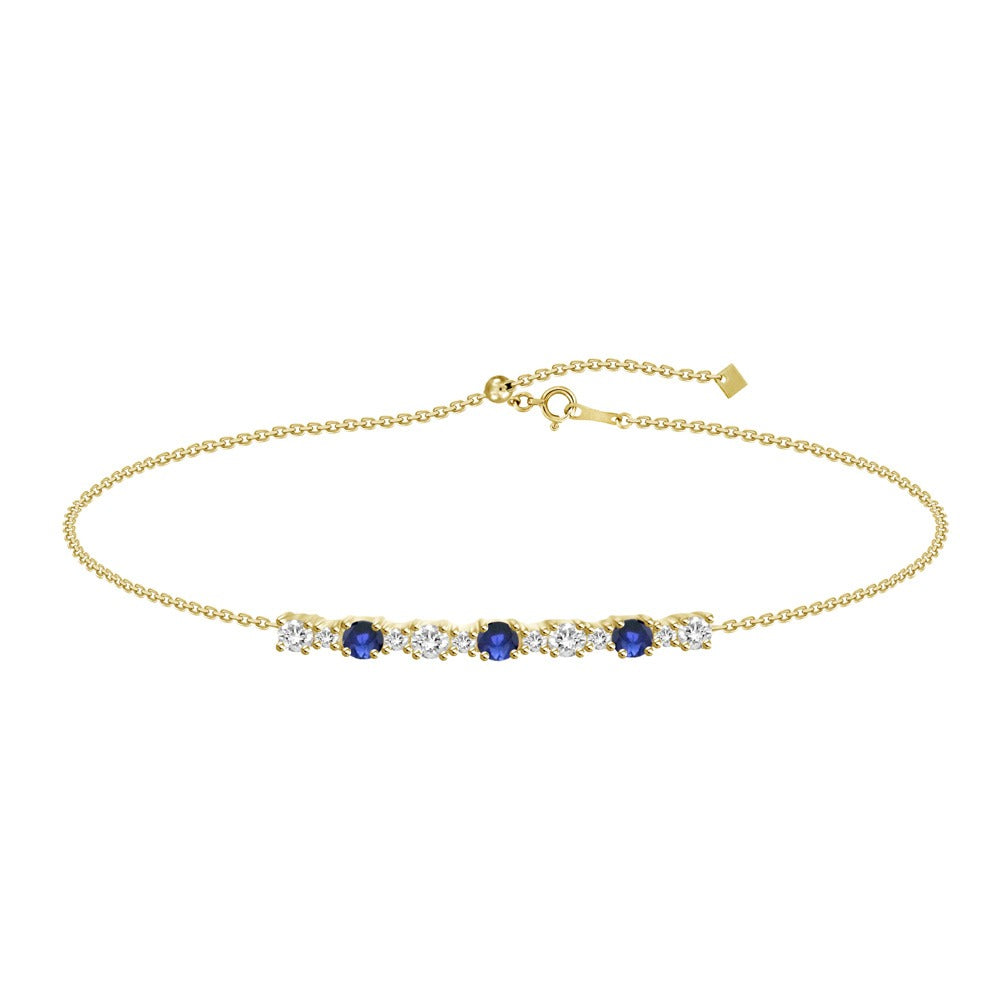 Olympia Diamond Sapphire Bracelet