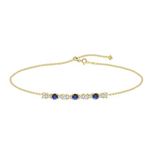 Load image into Gallery viewer, Olympia Diamond Sapphire Bracelet
