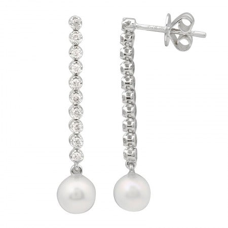 Selena Diamond Pearl Earrings