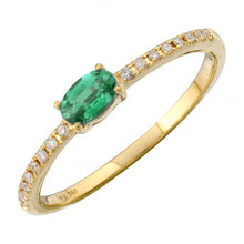 Load image into Gallery viewer, Steffany Emerald Diamond Ring
