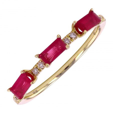 Cherry Ruby Diamond Ring