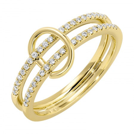 Nala Charm Bail Diamond Ring