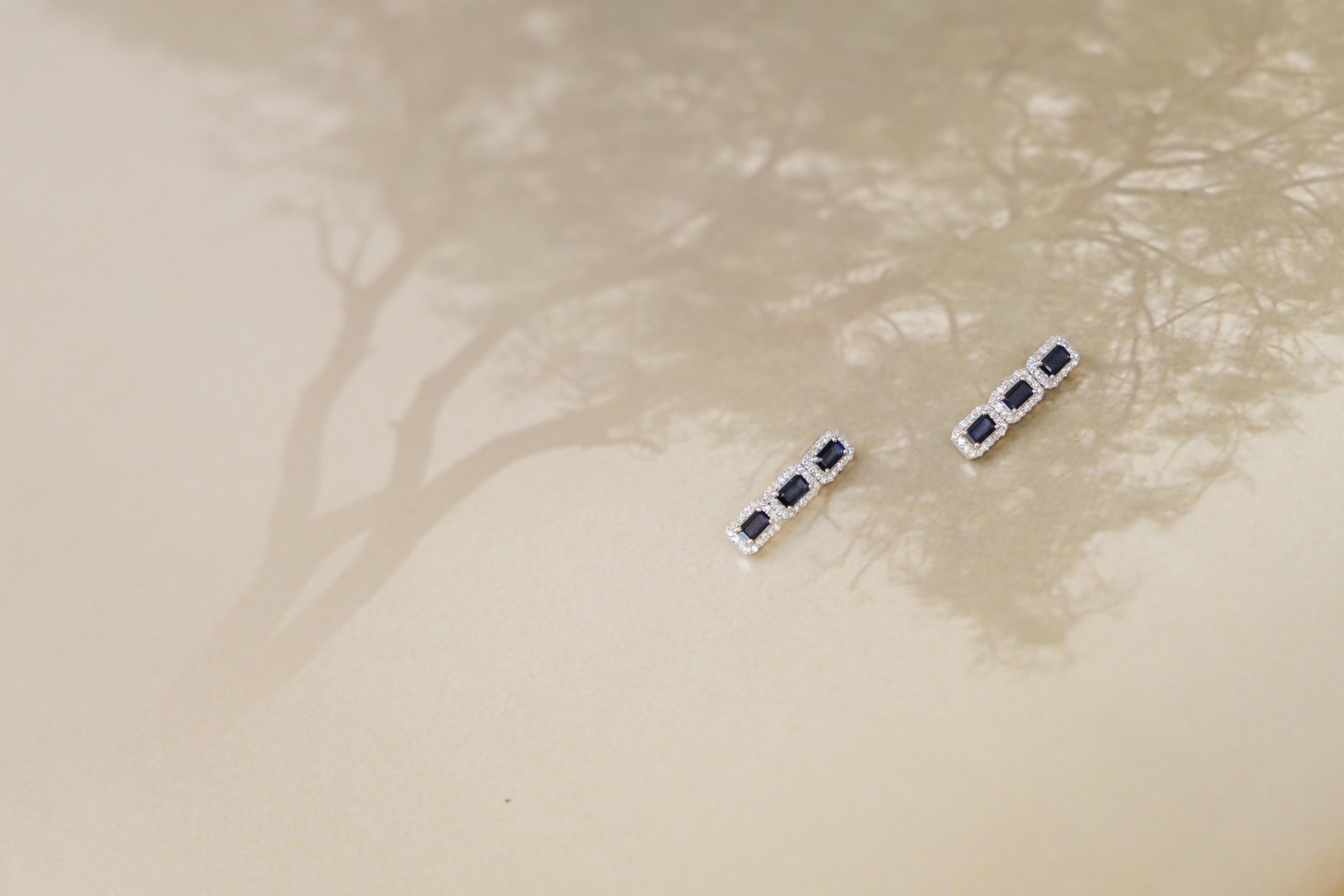Megara Sapphire Diamond Earrings