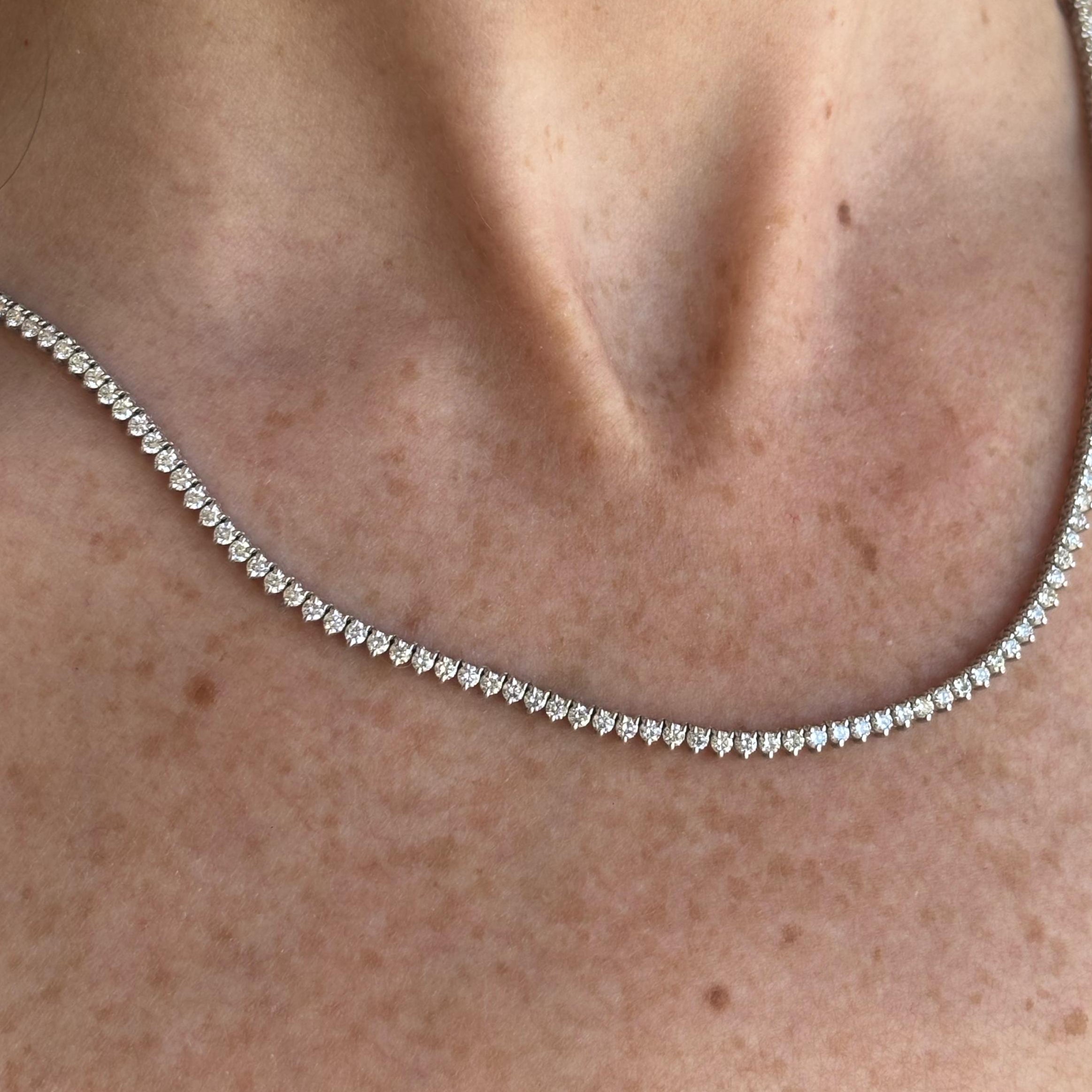 Lilian Diamond Straight Tennis Necklace 4.0 ct.