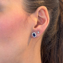 Load image into Gallery viewer, Seraphina Sapphire Diamond Studs
