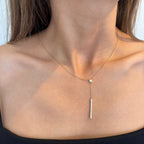 Octavia Diamond Lariat Necklace