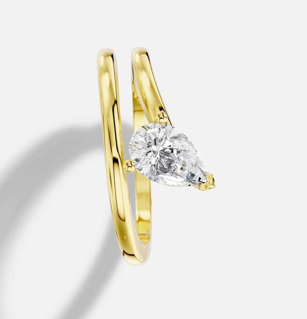 The Mimi Pear Shape Pinky Ring