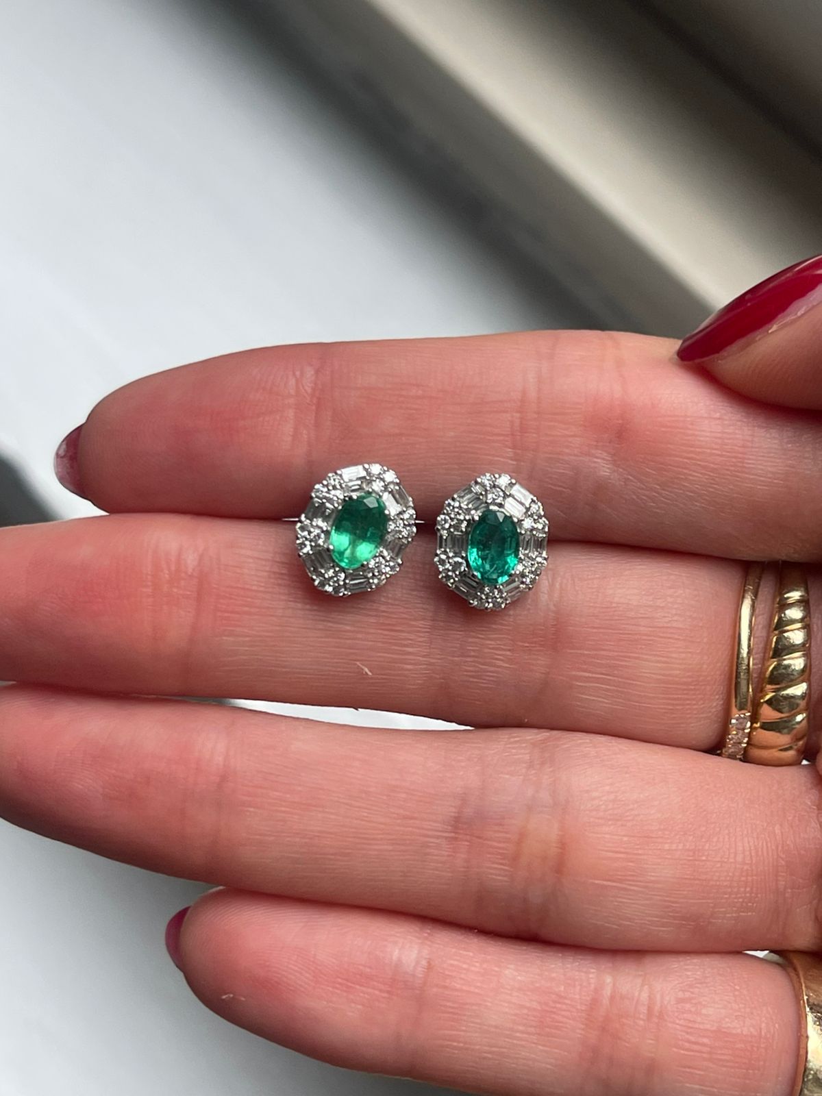 Isadora Emerald and Diamonds Studs