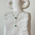 Indira Emerald Lariat Necklace