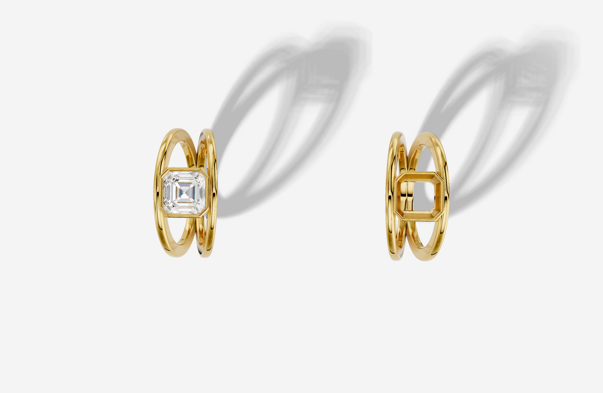 The Jane Lab Asscher Pinky Ring