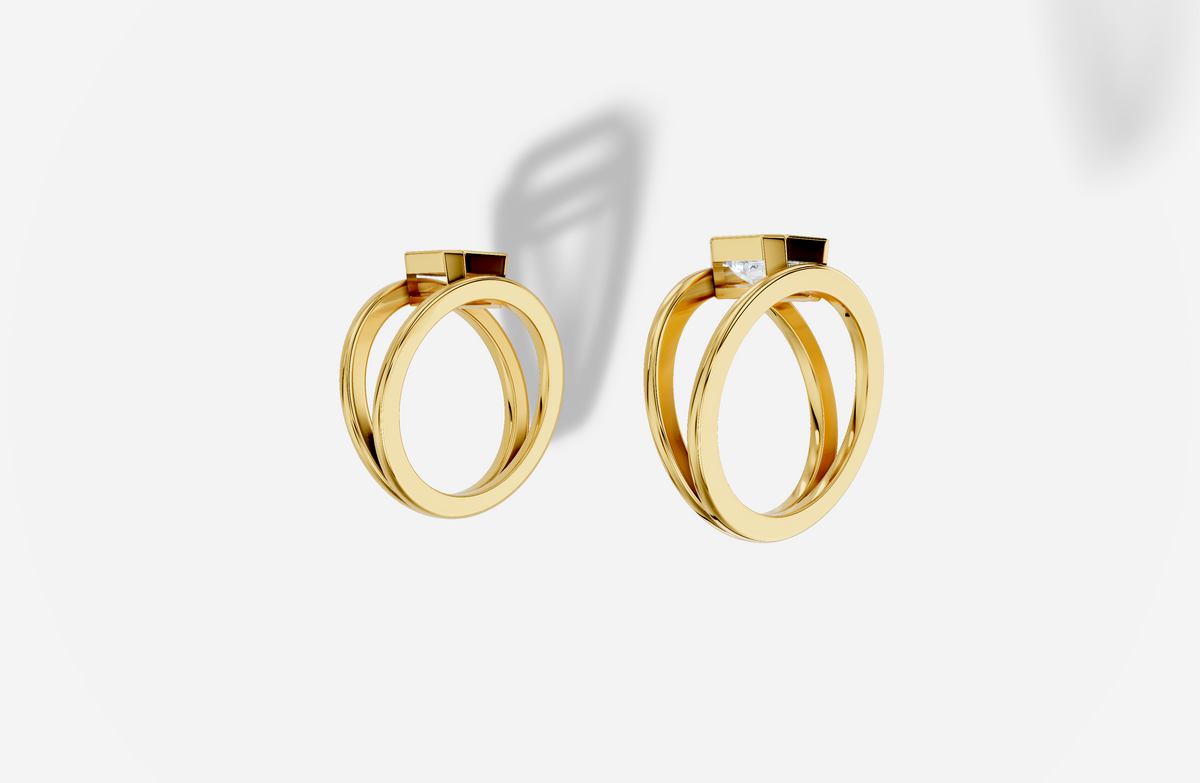 The Jane Lab Asscher Pinky Ring