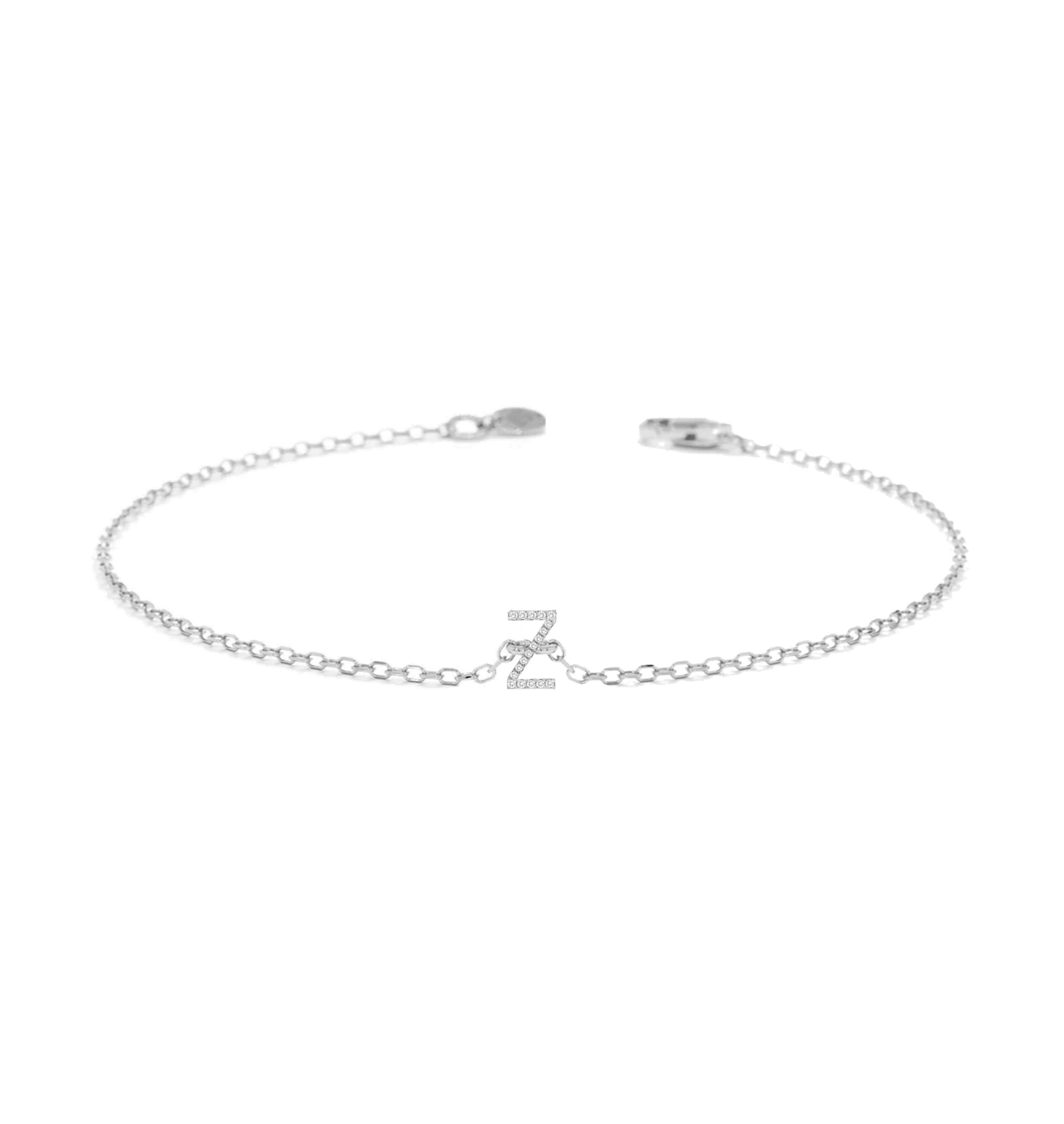 Alphabet Diamond Bracelet