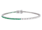 Zoey Emerald Diamond Tennis Bracelet