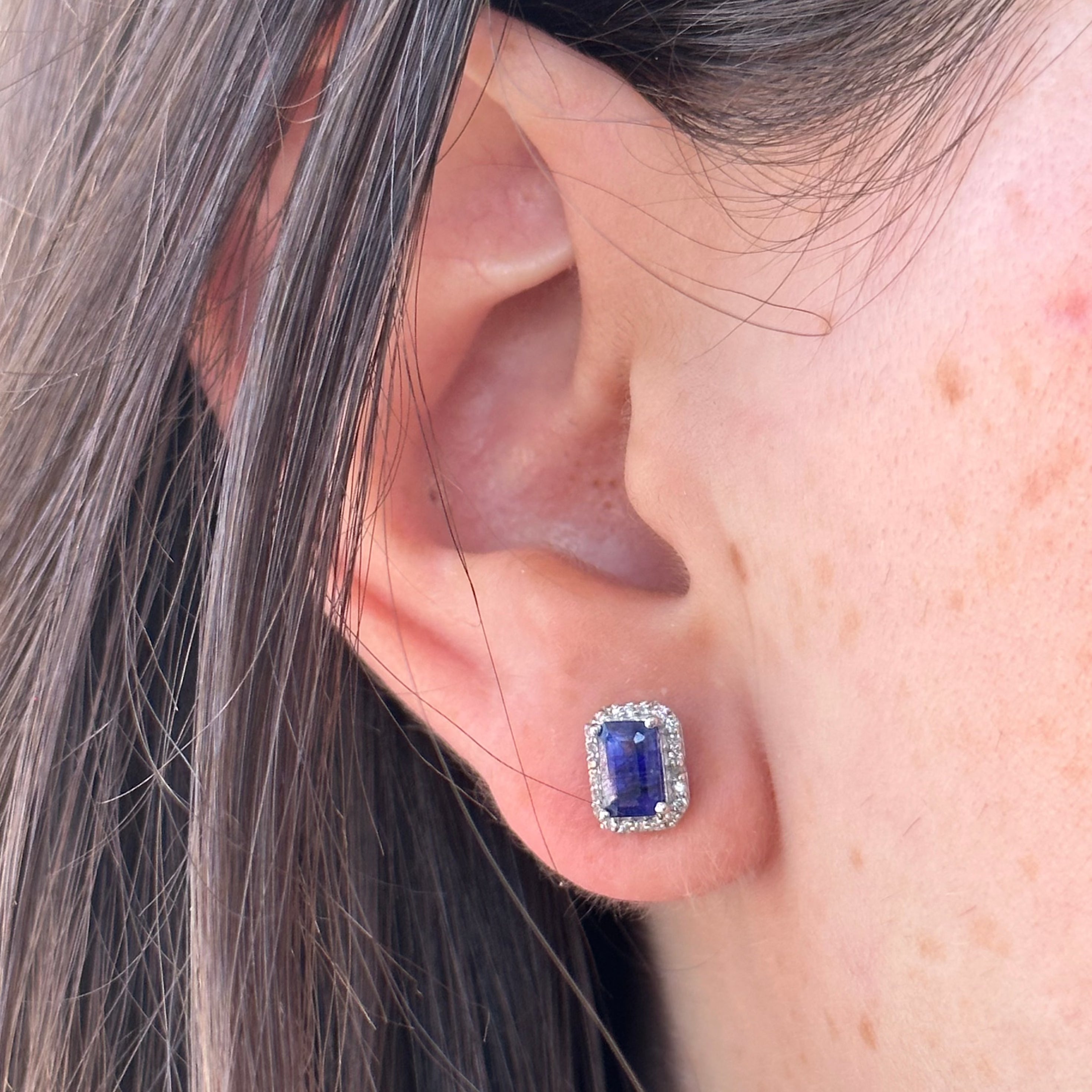 Luna Sapphire Diamond Studs