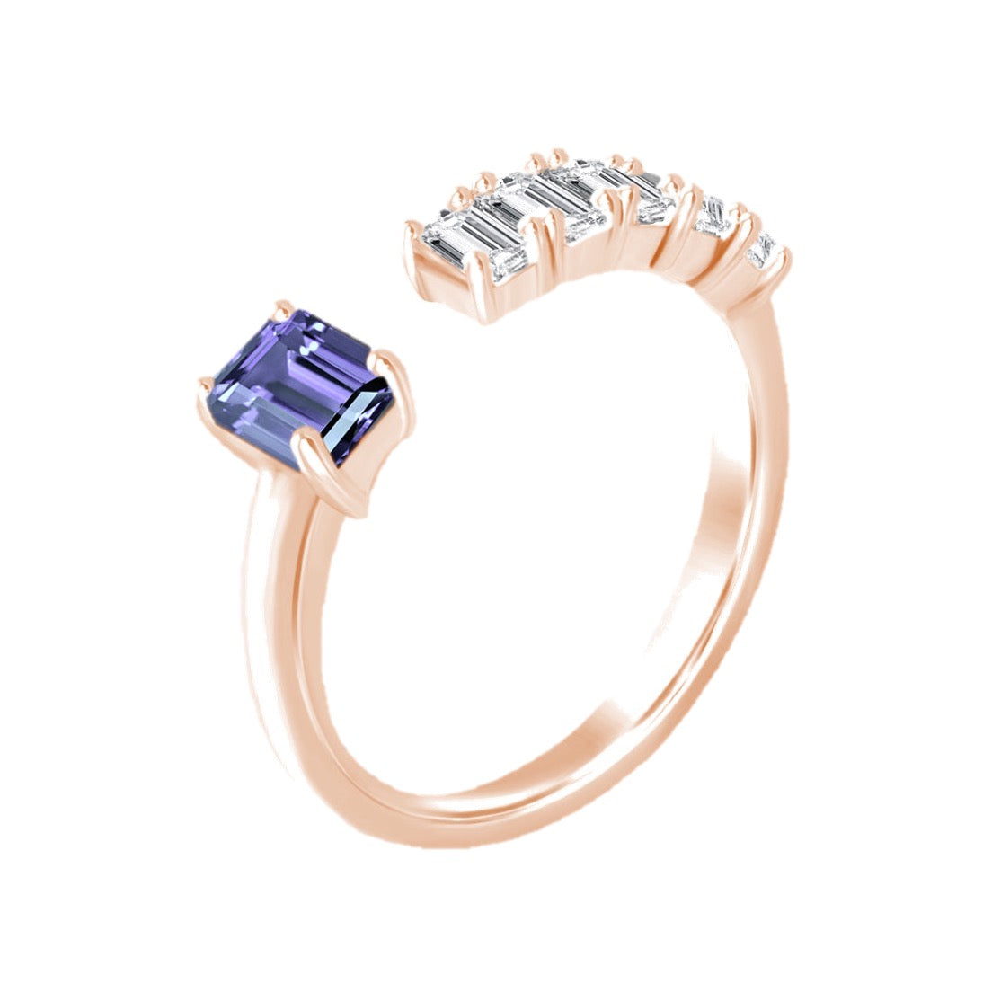 Anahi Blue Sapphire Diamond Ring