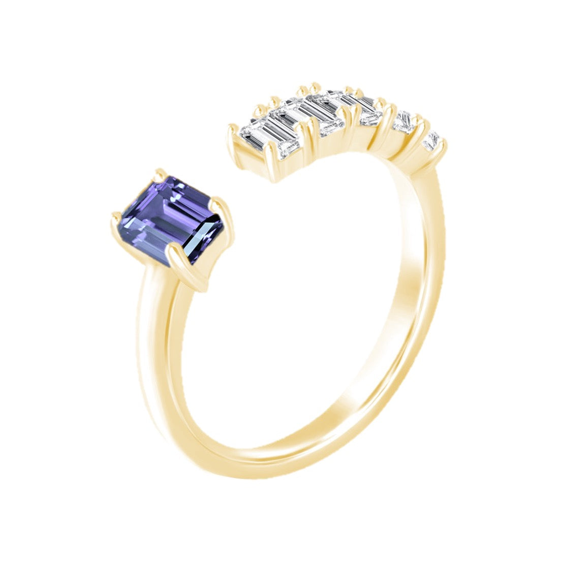 Anahi Blue Sapphire Diamond Ring