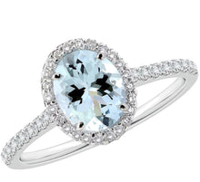 Load image into Gallery viewer, Azzure Aquamarine Diamond Ring
