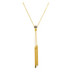 Lola Round Lab Diamond Gold Bolo Necklace