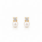 Shey Cubic Zirconia Pearl Baby Earrings