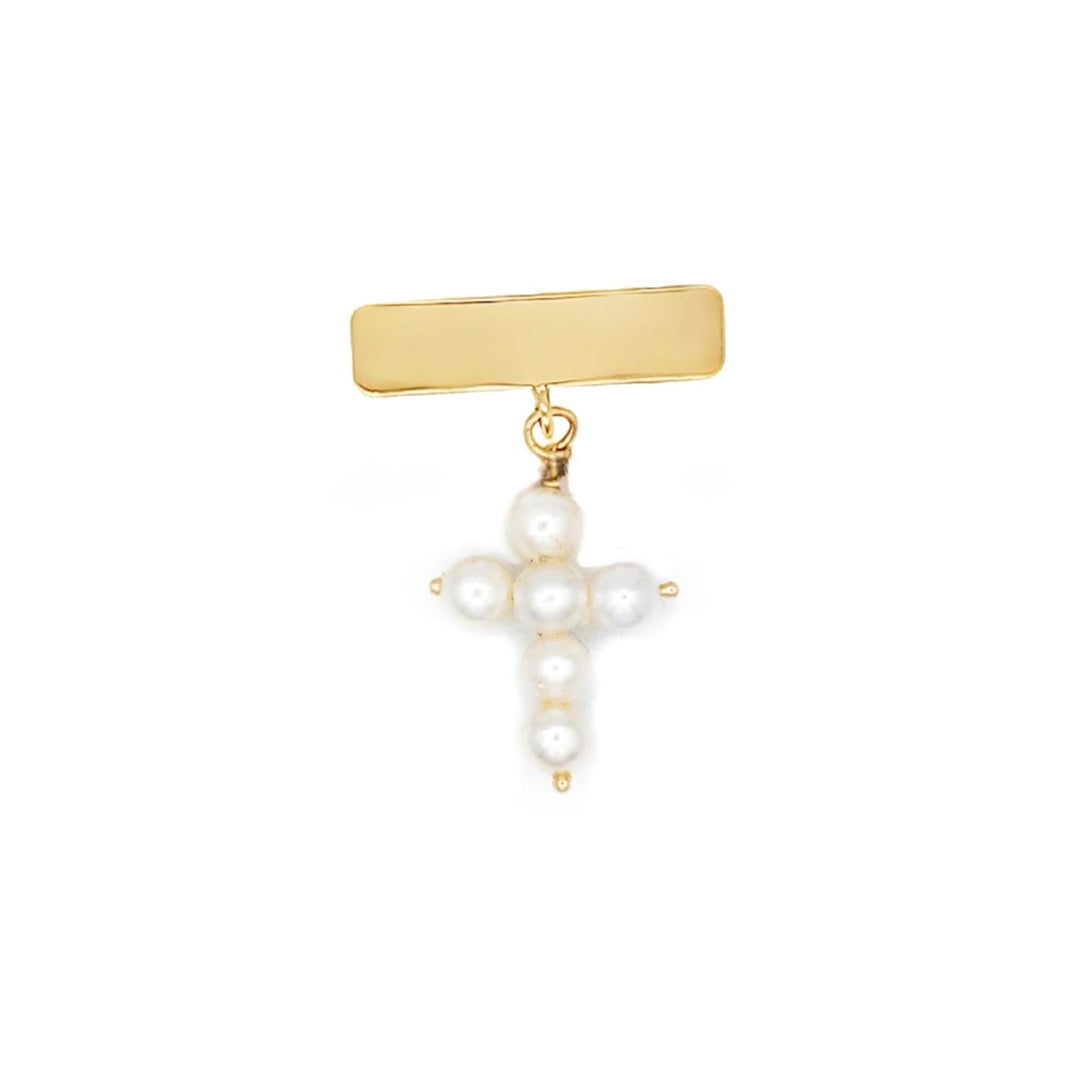 Baby Bar with Pearl Cross Pin