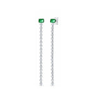 Christine 2 in 1 Emerald Diamond Earrings