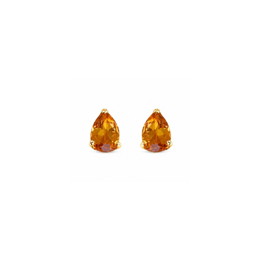 Ivanka Pear Citrine Piercings (Two Earrings)