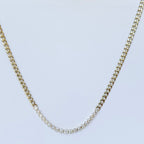 Guada Half Bezel Diamond Cuban Necklace