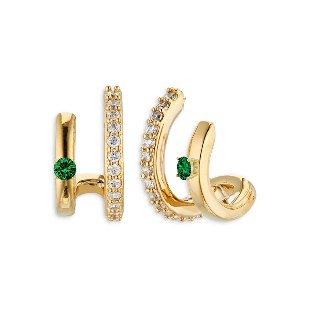 Denisse Emerald Diamond Earrings
