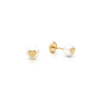 Baby Pearl and Heart Earrings