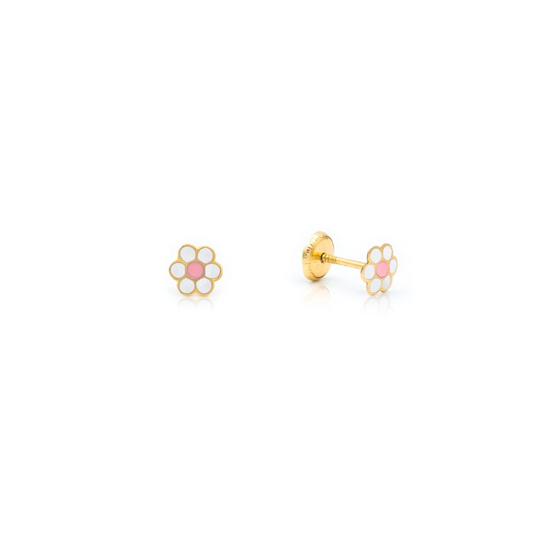 Baby Enamel Flower Earrings