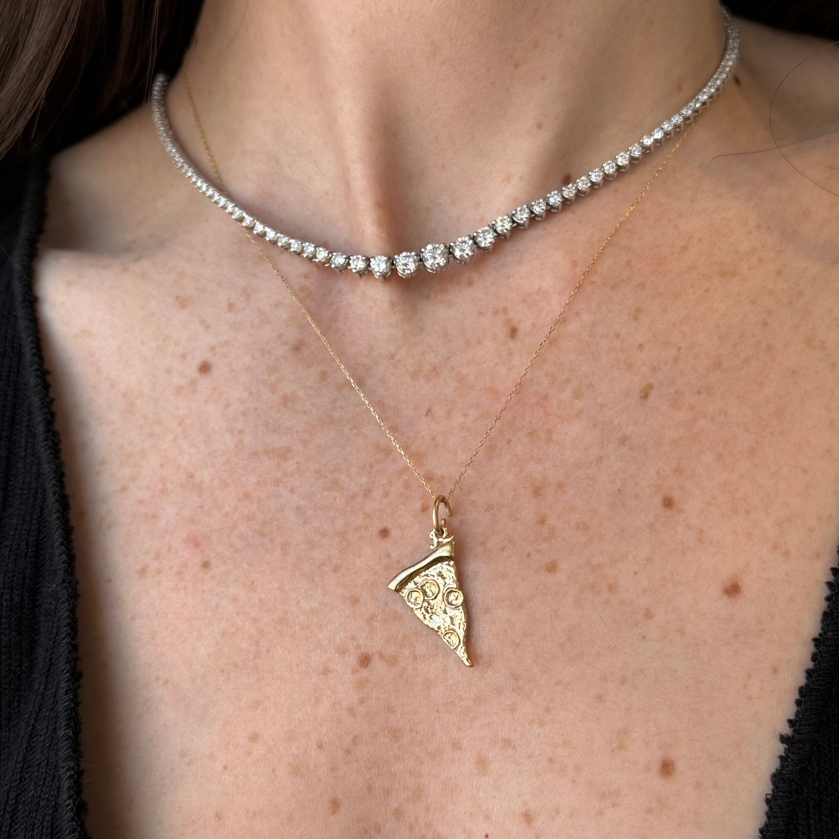 Pizza Gold Charm