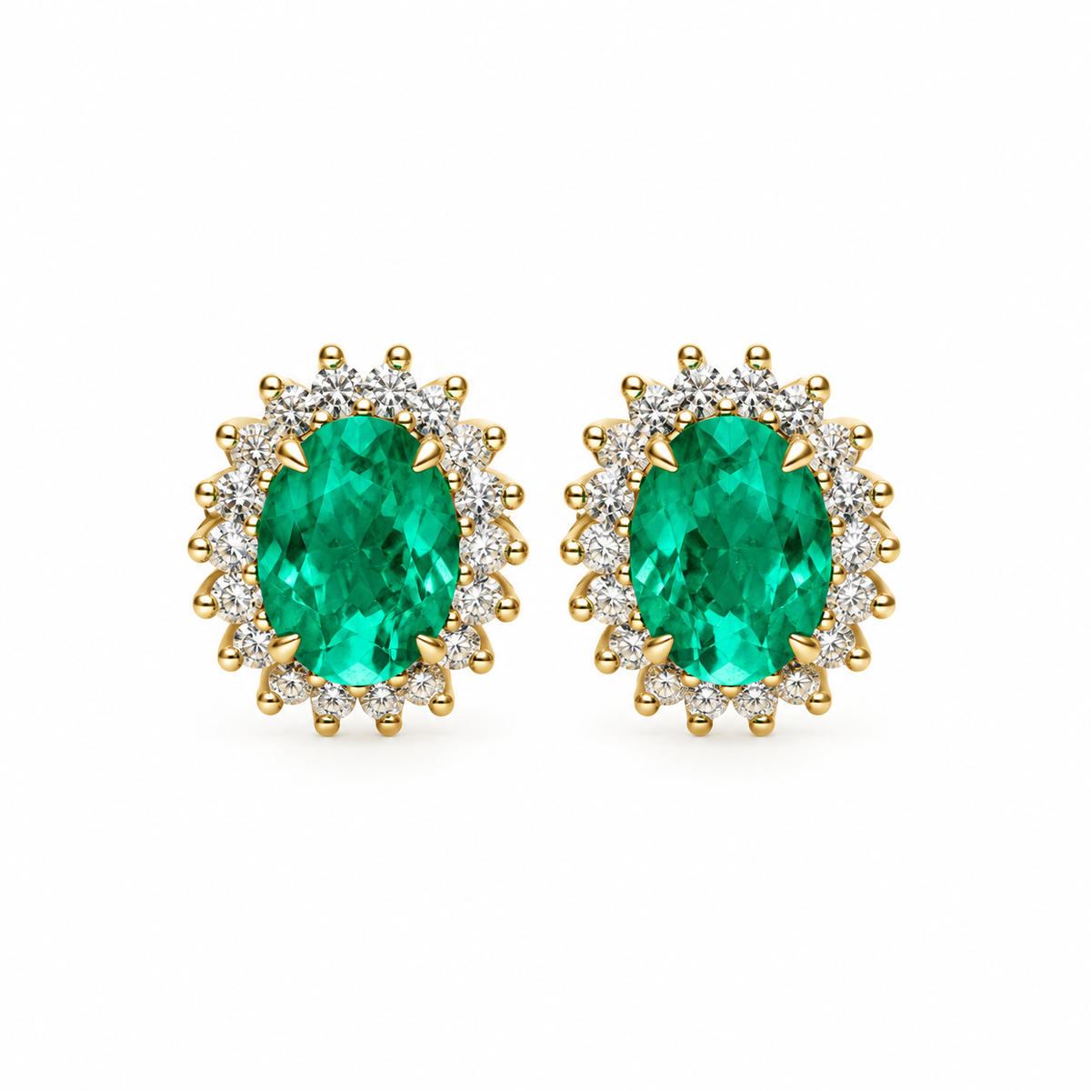 Kara Emerald Diamond Studs